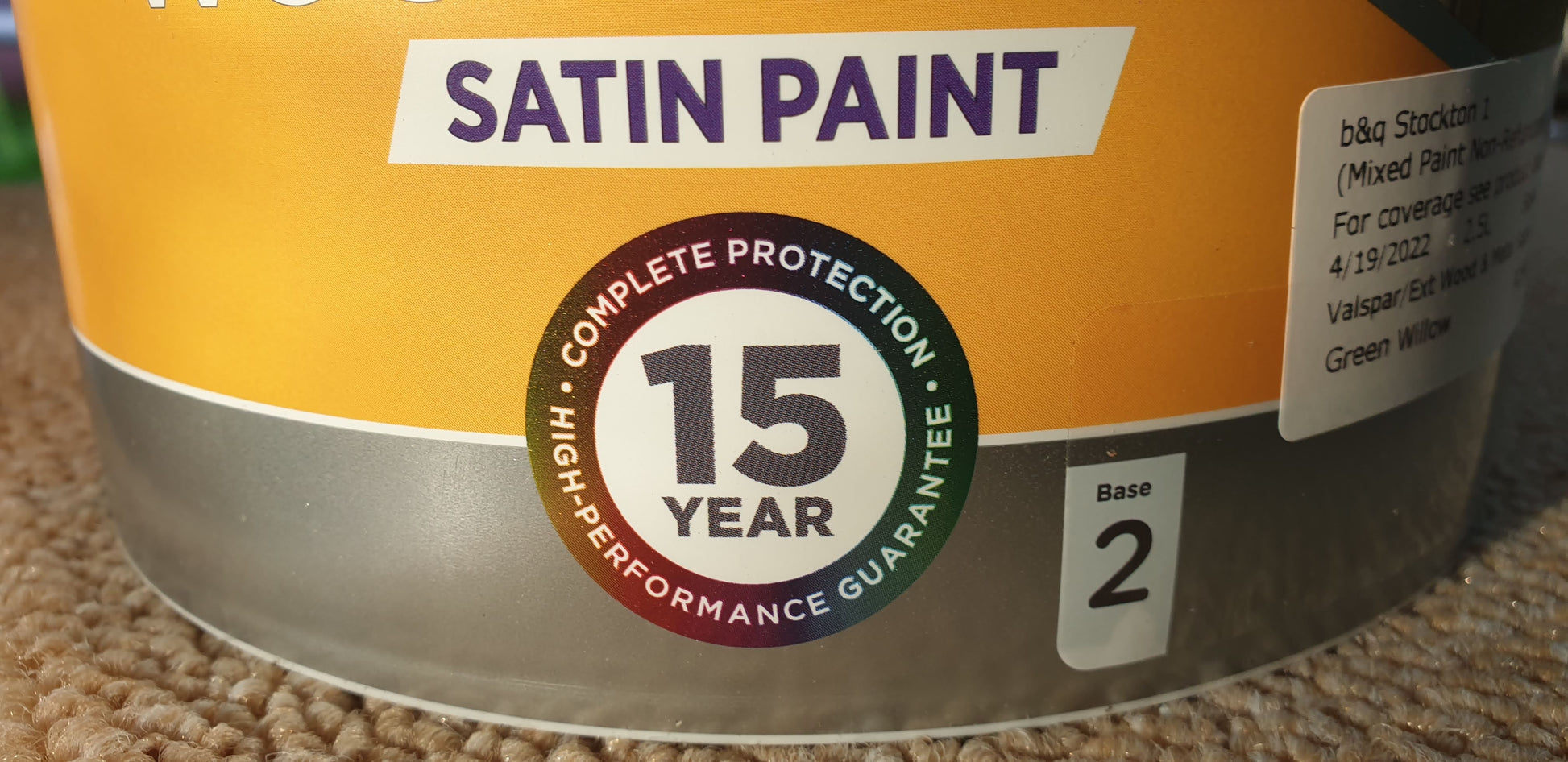 Painted inside and out using Valspar 15yr guaranteed Satin Exterior Metal & Wood Paint, with UV, mould, weather and crack resistance.