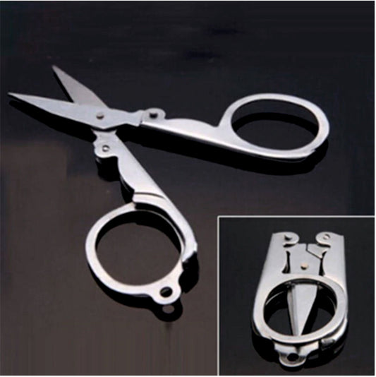 EDC Mini Small Folding Scissors Key Ring Emergency Camping Travel Tools