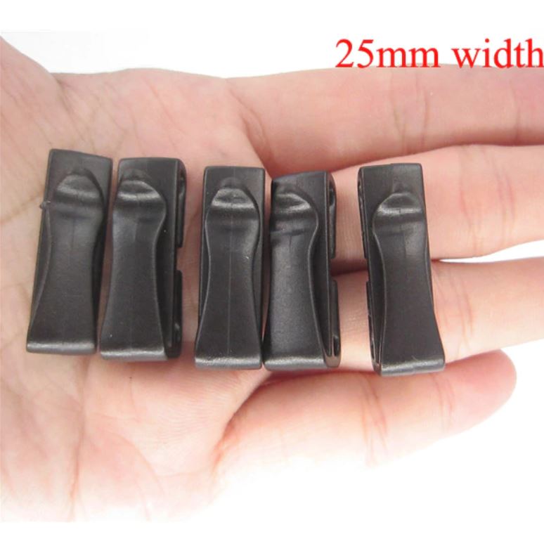 25mm 38mm 50mm Molle Webbing Strap End Clip Adjuster Keeper Backpack Tactical Hiking