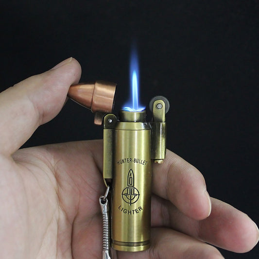 EDC Bullet Keyring Turbo Gas Lighter Firestarter Camping Outdoor Survival