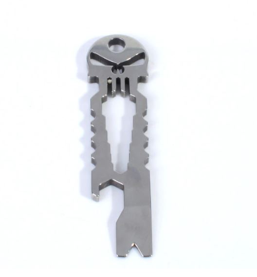 EDC Skull shaped Bottle Opener Prybar Wrench Pocket Multitool