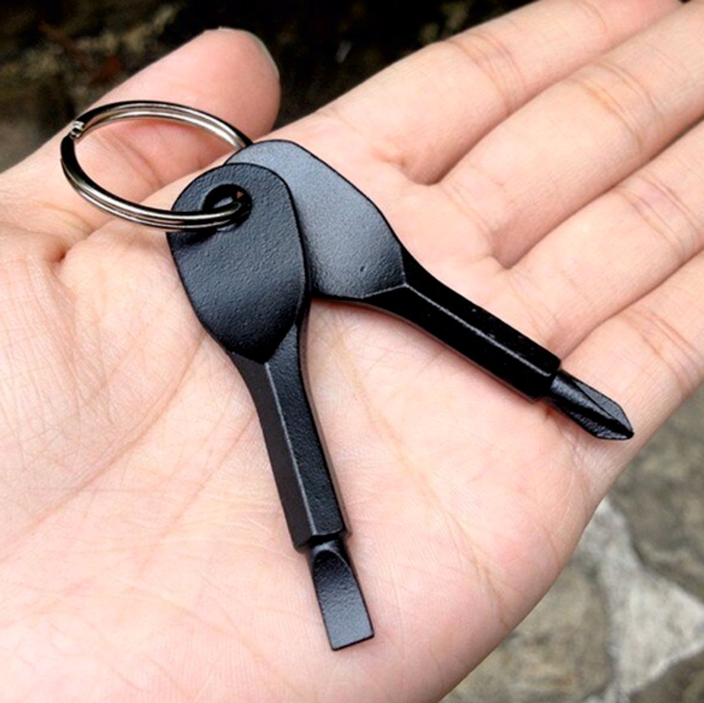 EDC Portable Phillips & Slotted Screwdriver Key Ring