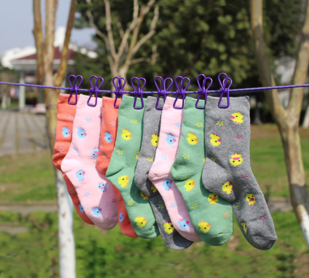 Portable Clothes washing line Rope Drying Rack Hanging Outdoor
