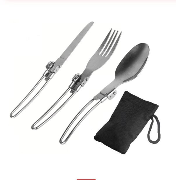 EDC Camping Folding Cutlery with bag