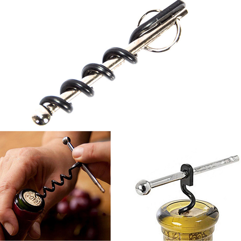 EDC Mini Corkscrew bottle opener Survival Emergency Camping Hiking Tools