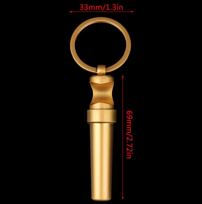 Munkees Mini Keychain Corkscrew Tool, Small Key Ring Wine Opener