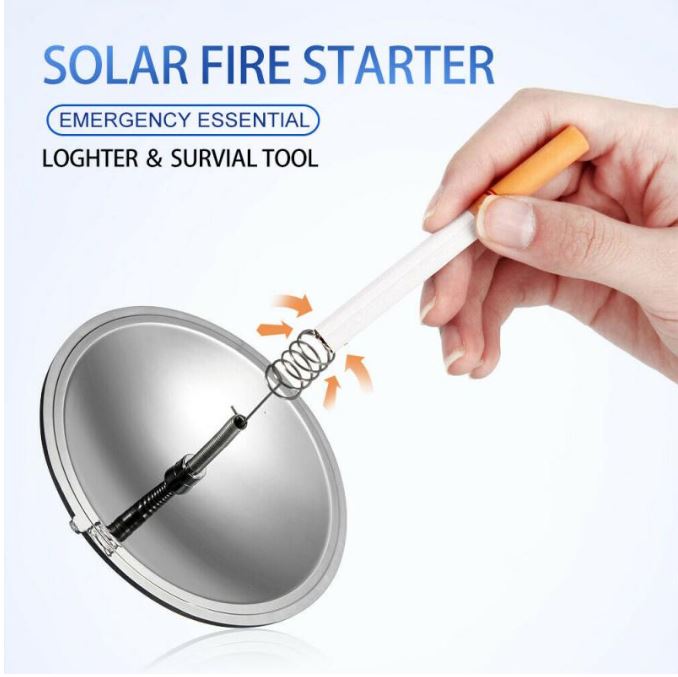 EDC Solar Lighter Fire starter Water and Wind Proof Survival Emergency Camping