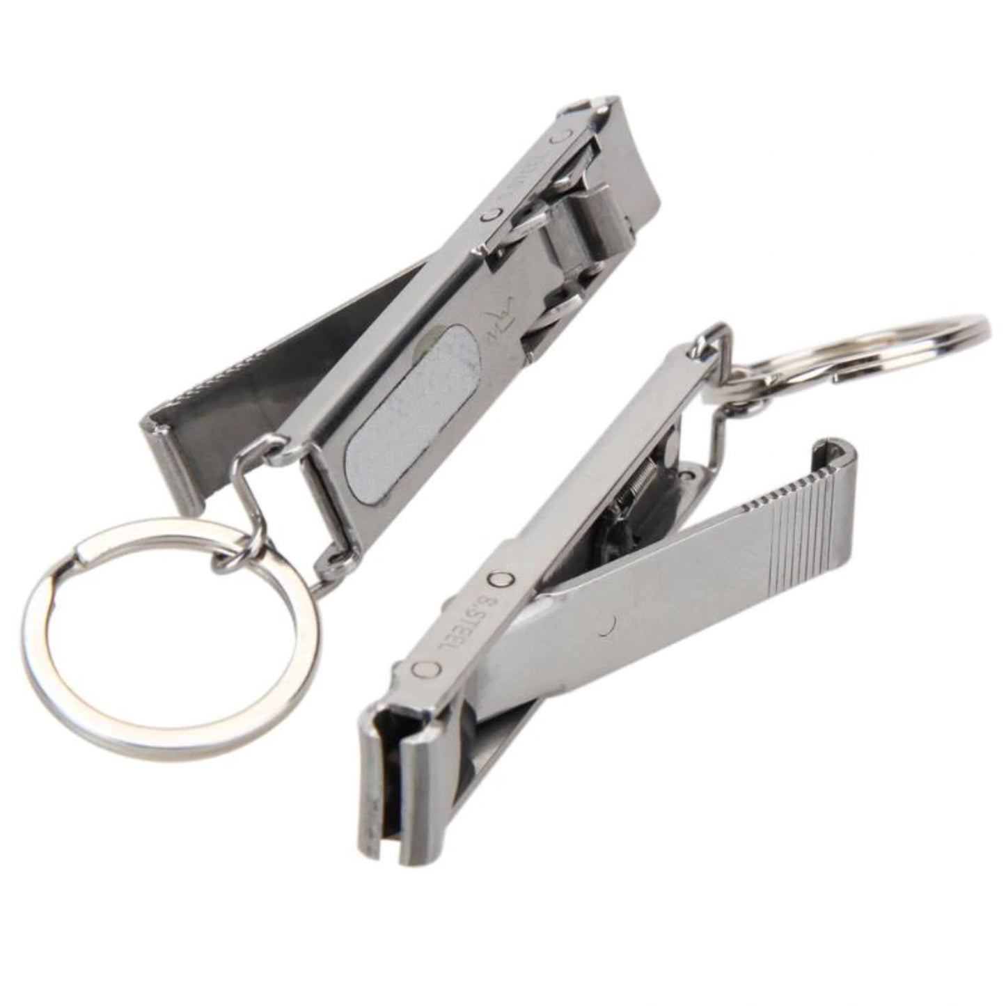 EDC Keyring Foldable Stainless Nail Clippers & file Camping Hiking Travel Tools