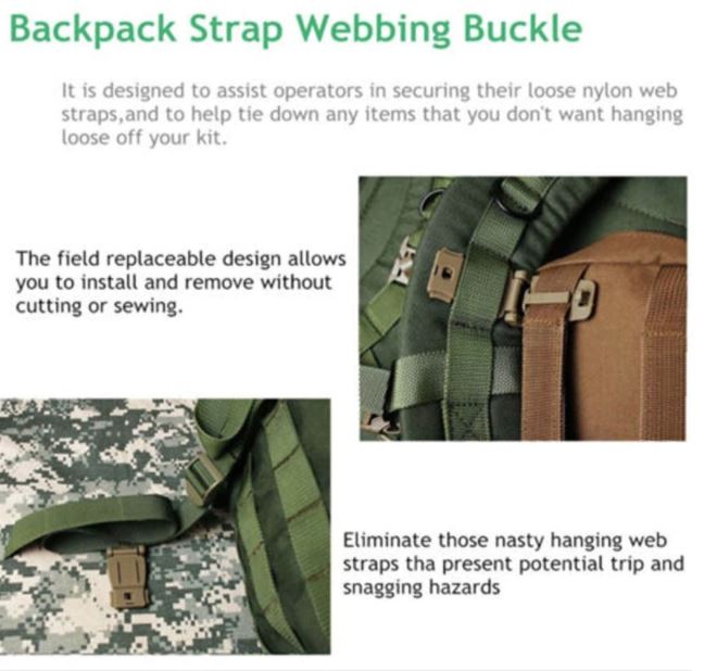 Military shop backpack attachments