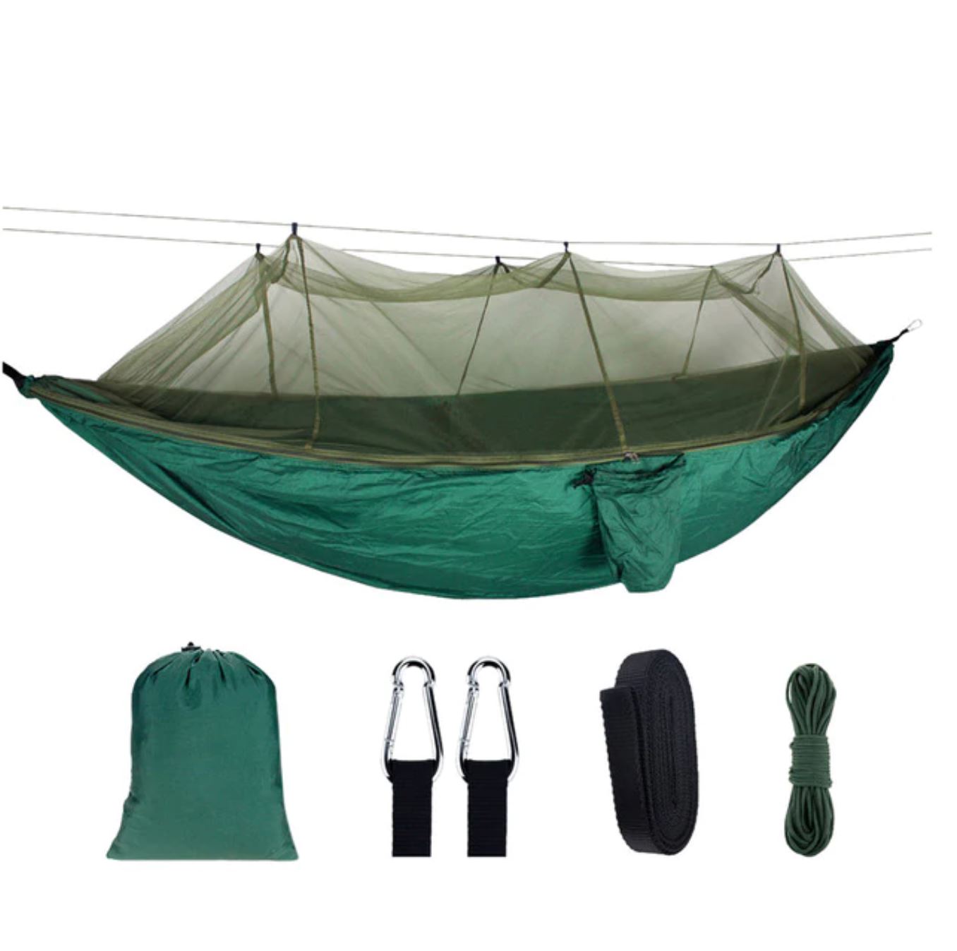 Hammock + Anti Mosquito Net Jungle Military Parachute Bushcraft Camping Survival