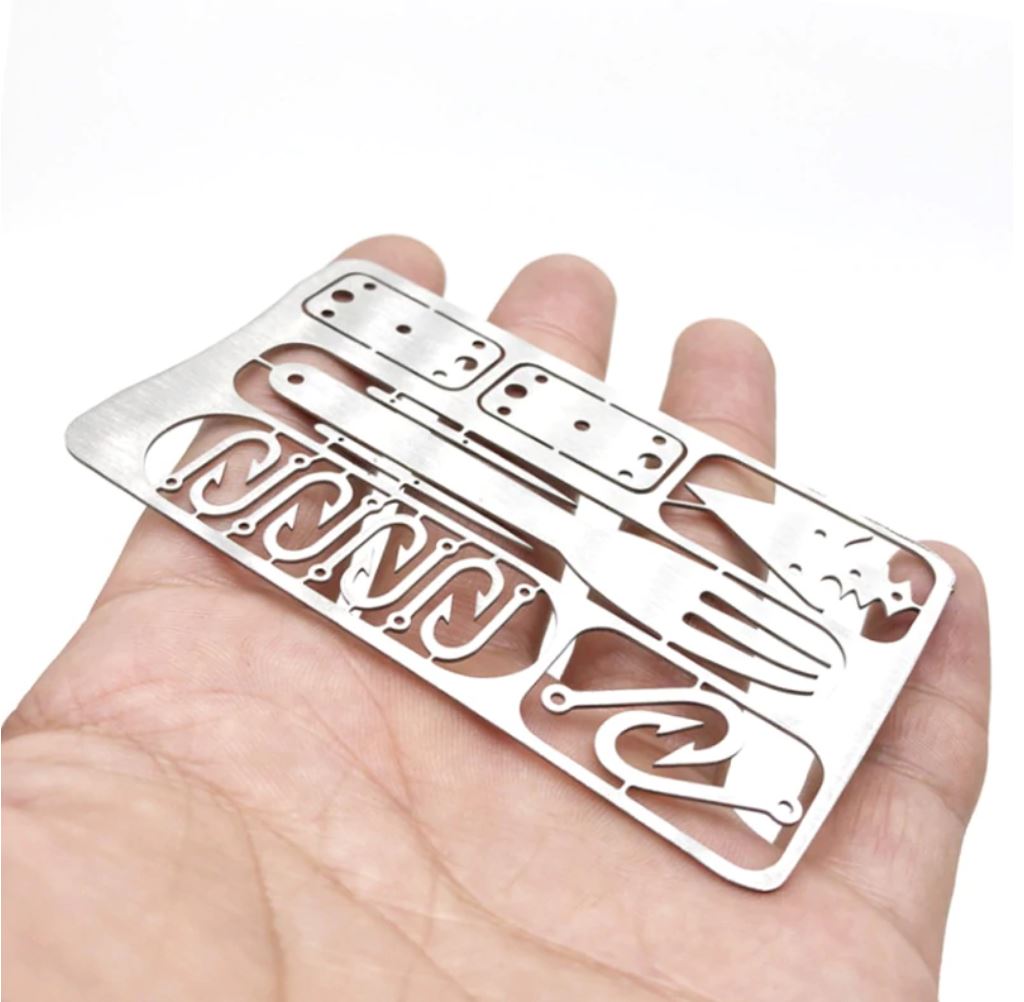 EDC Multifunction Fishing Gear Hook Arrow Card