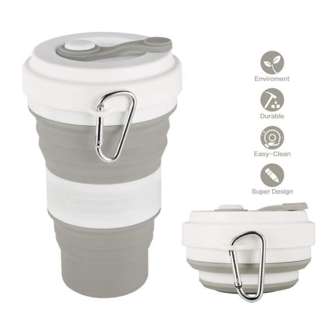 Expanding 550ml Foldable Pocket Cup Coffee Mug Barista Camping Travel