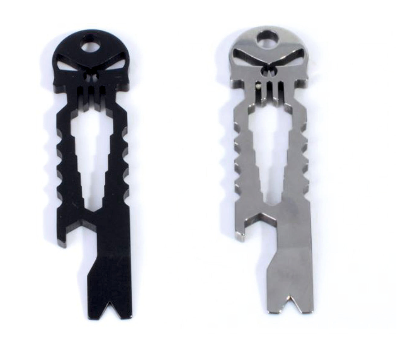 EDC Skull shaped Bottle Opener Prybar Wrench Pocket Multitool