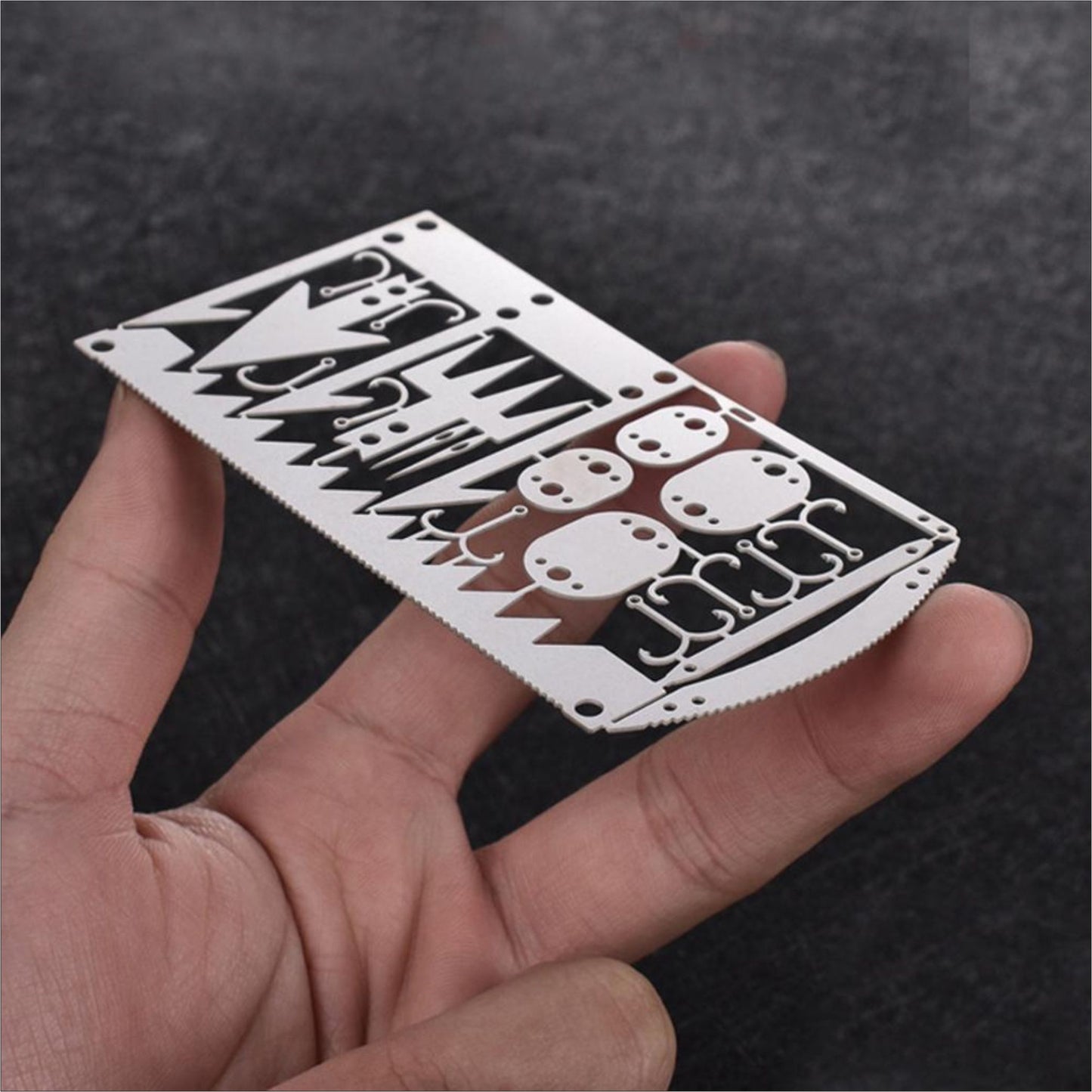 EDC 22 in 1 Survival Card SILVER Tactical Hunting Utility Emergency Hiking Travel Tools