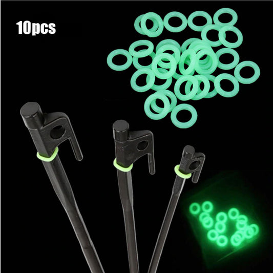 Silicone Luminous Tent Ground Nail Ring O-shaped Fishing Rod Ring Night Light