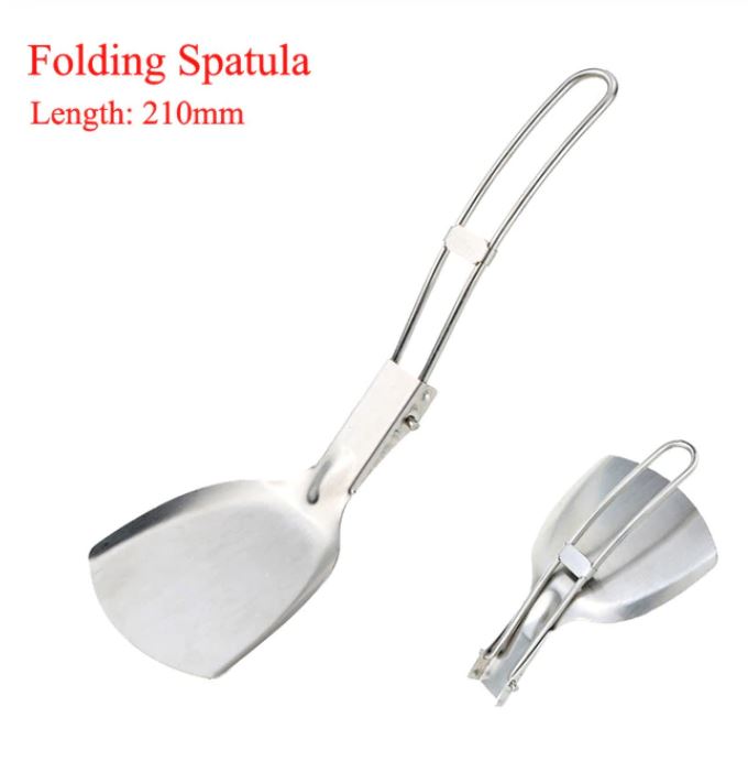 Folding Spatula Stainless Steel Survival Emergency Camping Hiking Tools