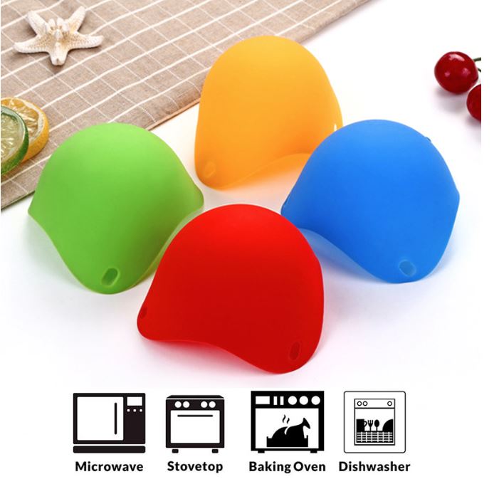 Silicone Egg Poacher Easy hygienic camping poached eggs