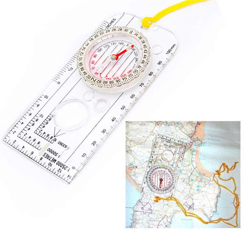 Map Orienteering Compass Survival Emergency Camping Hiking Travel Tools