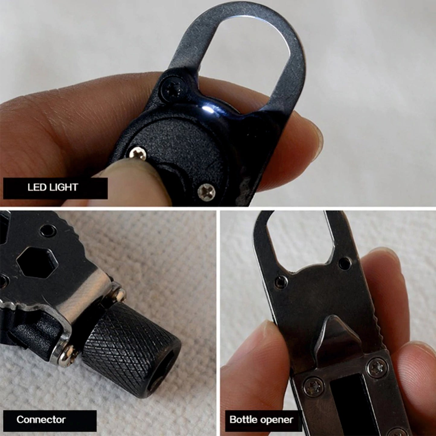 EDC Multitool Keychain Pocket Emergency Camping Hiking Travel Tools