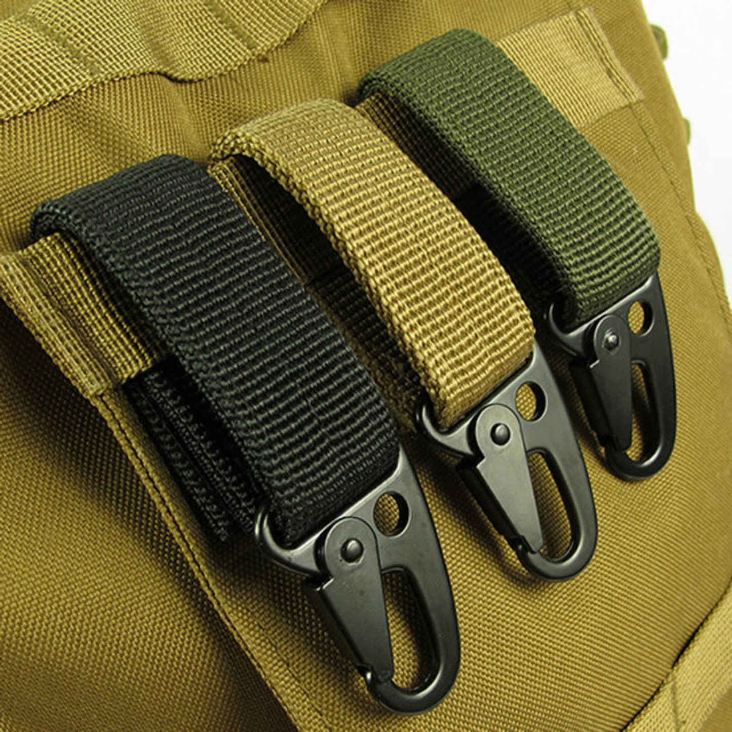 Tactical Carabiner Backpack Hook Nylon Molle Military Camping Hiking Survival