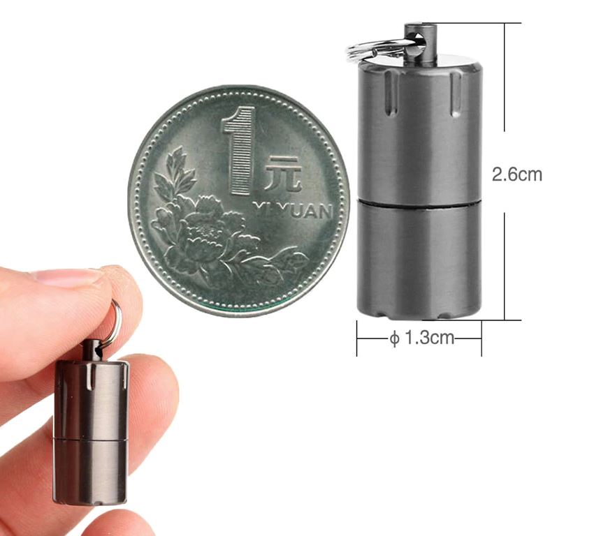 EDC Micro Mini Fire Lighter Keyring Survival Emergency Camping Hiking Tools