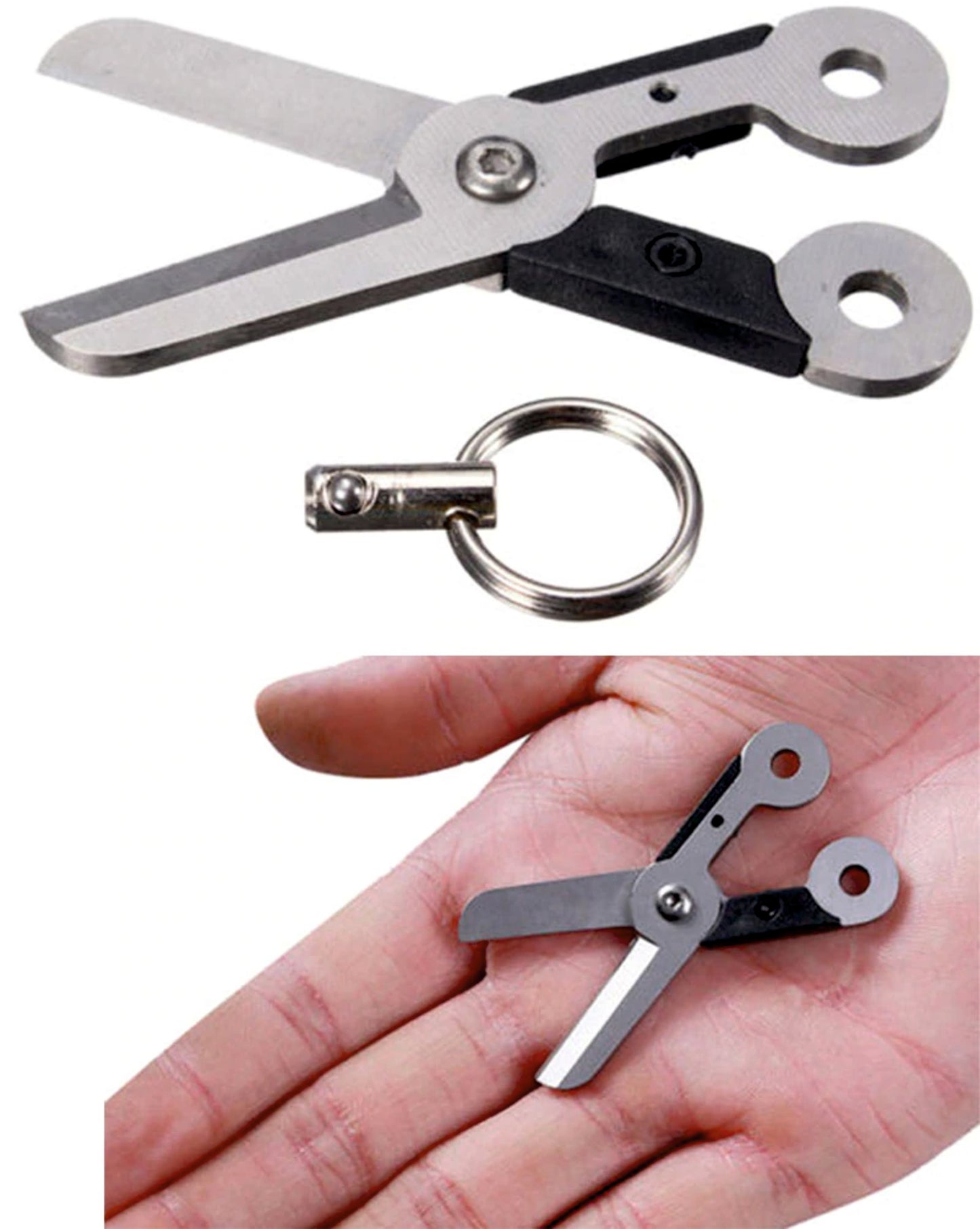 EDC Mini Small Scissors Key Ring Survival Emergency Camping Hiking Travel Tools