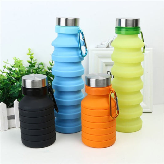 Expanding Silicone Water Drink Bottle 200ml to 500ml